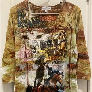Women's Wild West Rodeo Top Size S